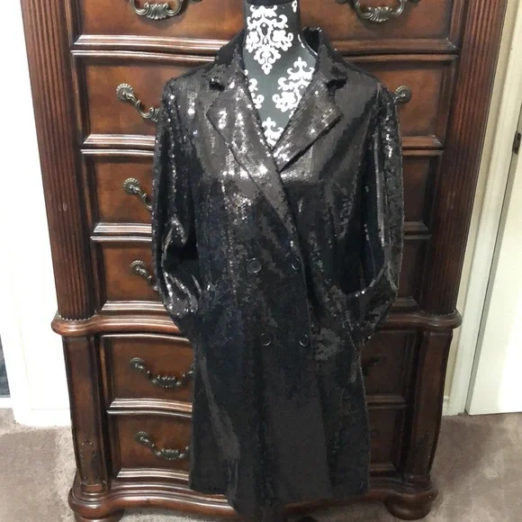 Womens Black Sequence Jacket - Picture 4 of 4